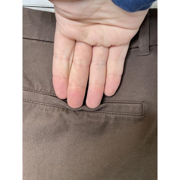 Old Navy Pixie Pants Womens 12 Brown High Rise Split Hem Stretch Work Casual - Picture 8 of 13